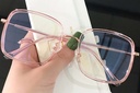 Lunettes de vue rectangulaires roses TR90