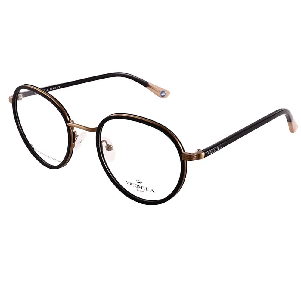 Lunettes de vue VICOMTE A VA47146 C01 – Vieil or satiné + noir