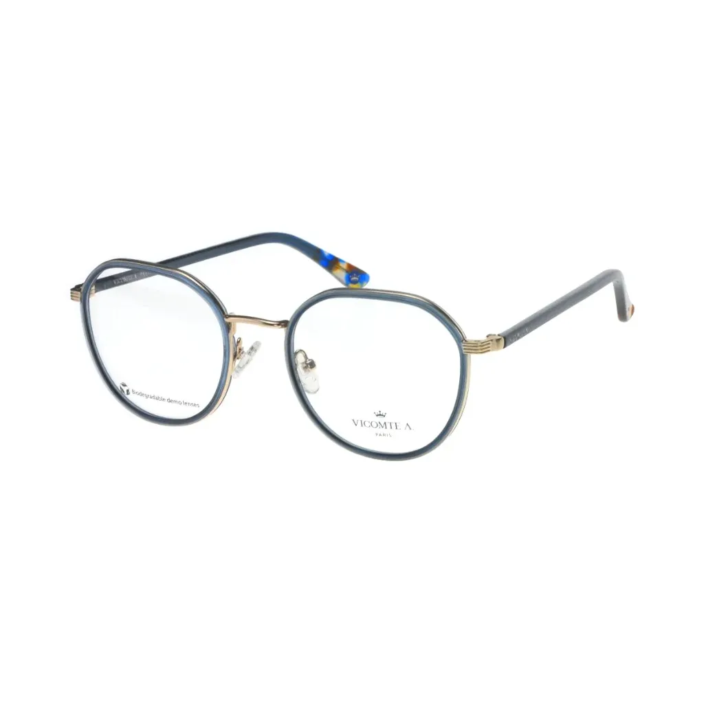 Lunettes de vue VICOMTE A VA47147C01 OR GRIFFE BRILLANT+BLEU