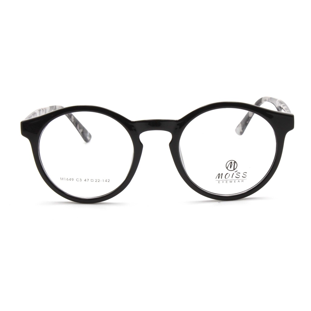 Lunettes de vue M1649 C3 47-22-142 avec clip - Noir/Multicolore
