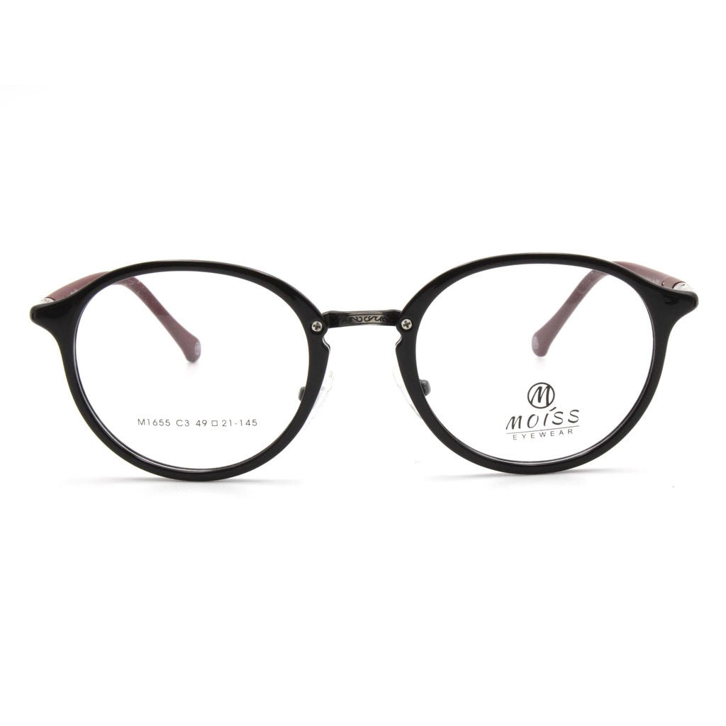 Lunettes de vue M1655 C3 49-21-145 avec clip - Noir/Rouge