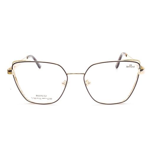[B5379 C2 53-15-140] Lunettes de vue femme 7058 56-17-145 - Doré Noir