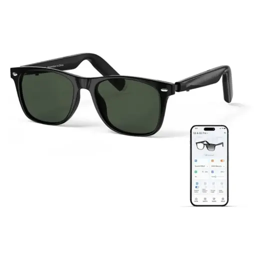 [GG13lite] GetD Lunettes Intelligentes avec Haut-Parleur Bluetooth intégré & Double Microphone