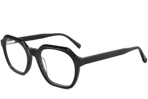 [BS2012-0052] Lunettes de vue  rectangulaires en acétate noir