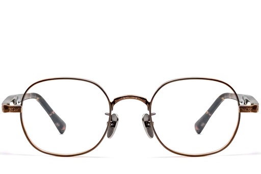 [BS1913-0247] Lunettes de vue  ovales cuivre titane